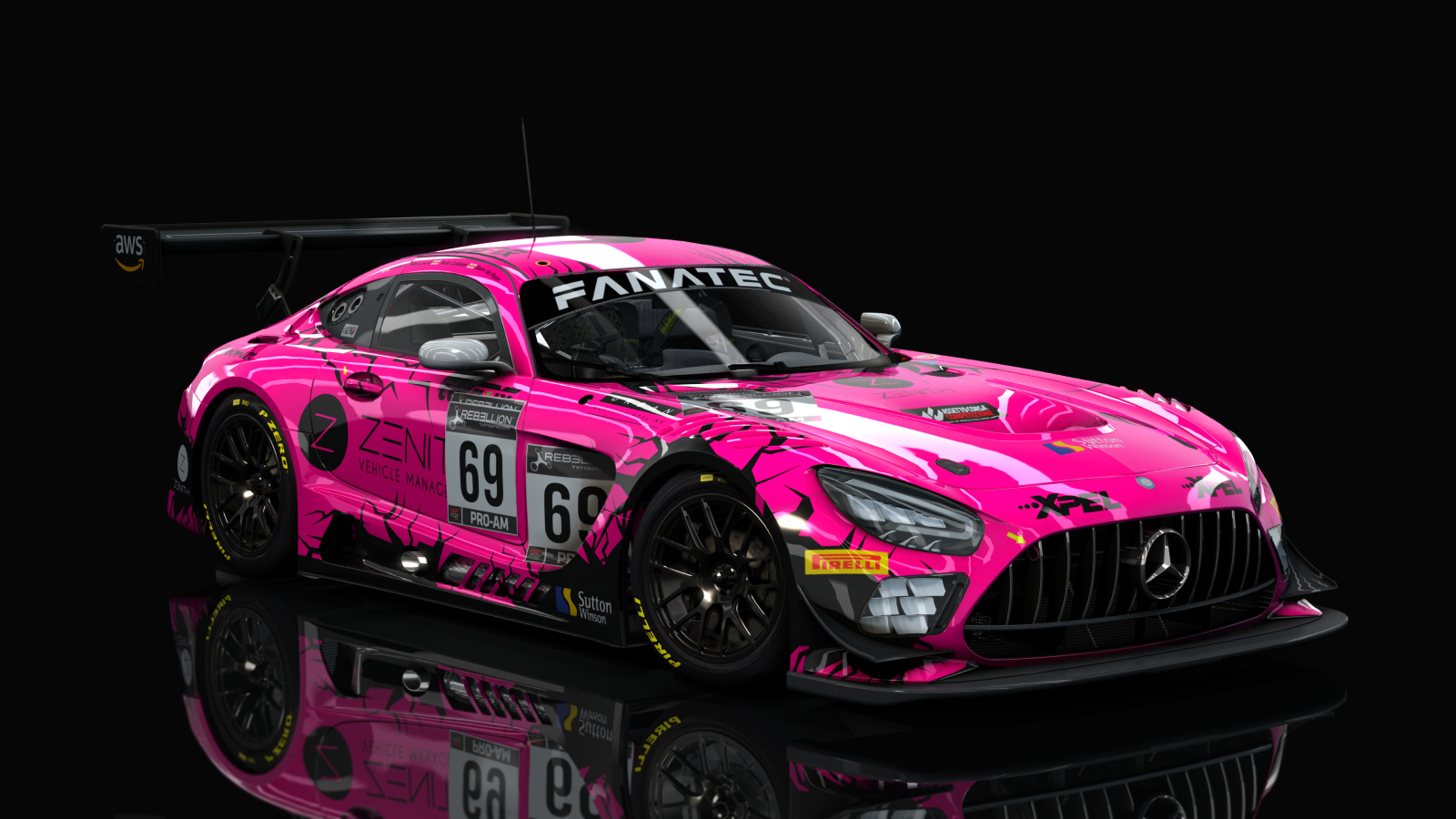 Mercedes-Benz AMG GT3 EVO 2020, skin #69_Ram_Racing_Fanatec