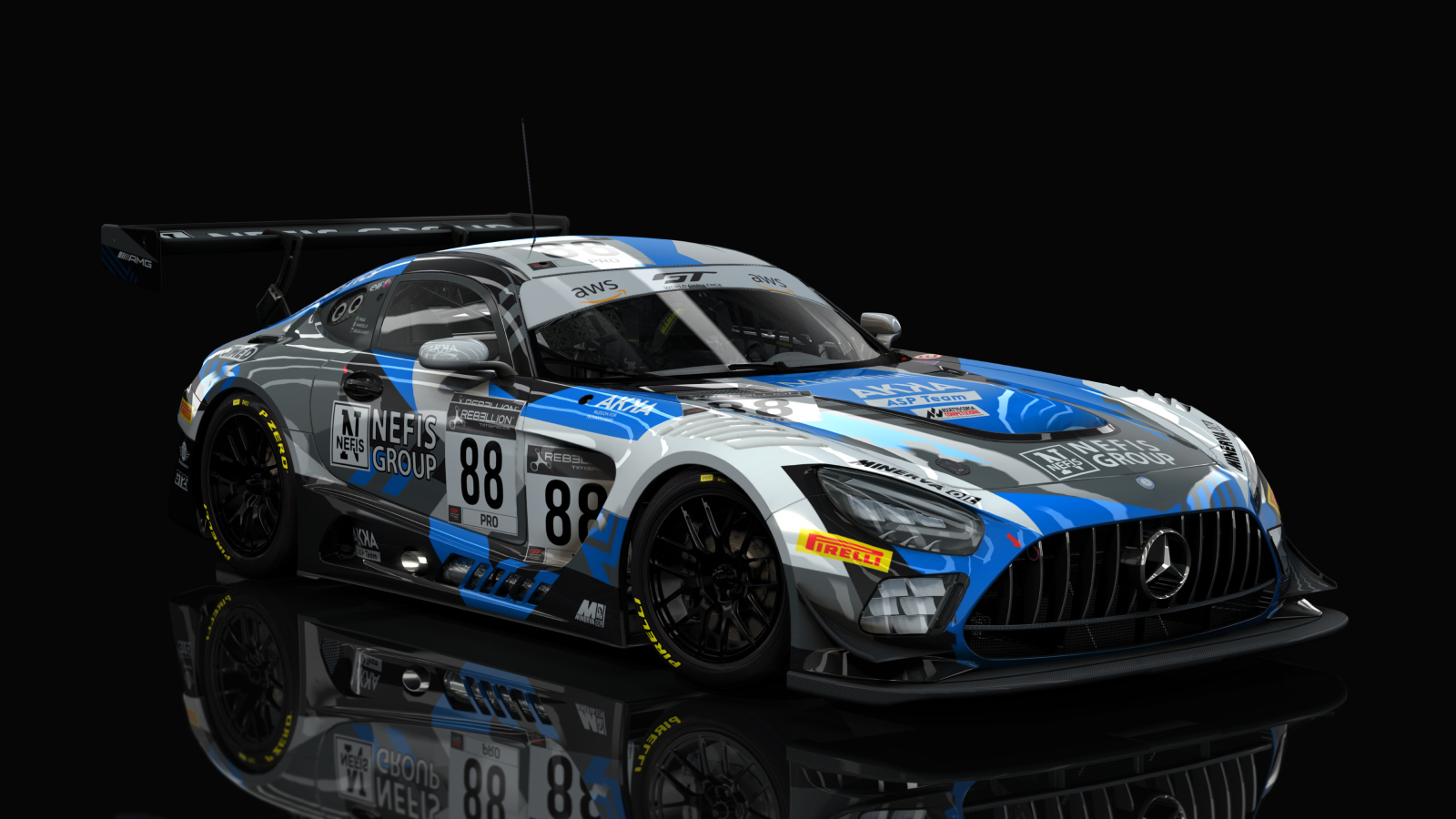 Mercedes-Benz AMG GT3 EVO 2020, skin Akka #88 Imola