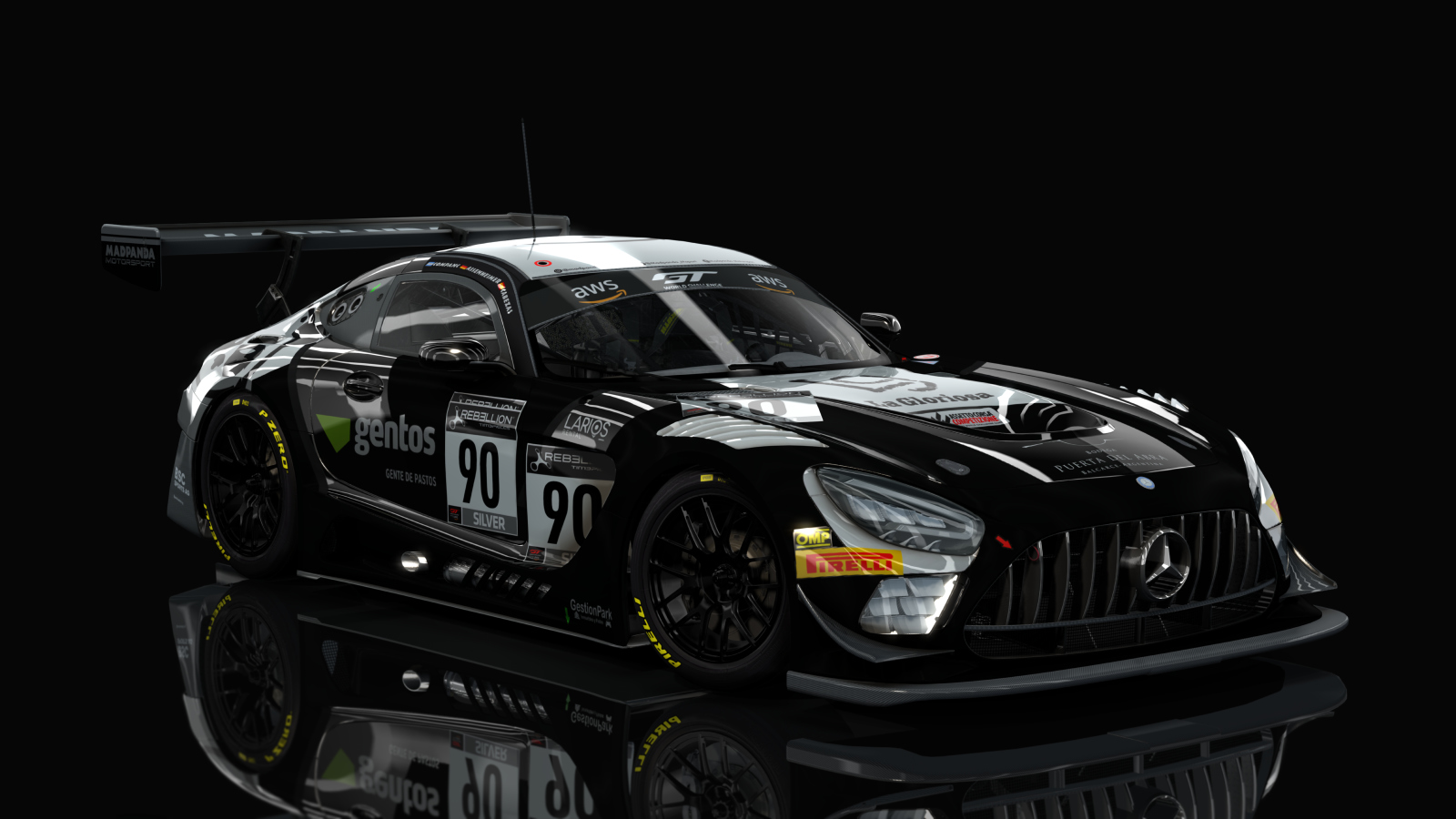 Mercedes-Benz AMG GT3 EVO 2020, skin Madpanda_Motorsport_#90