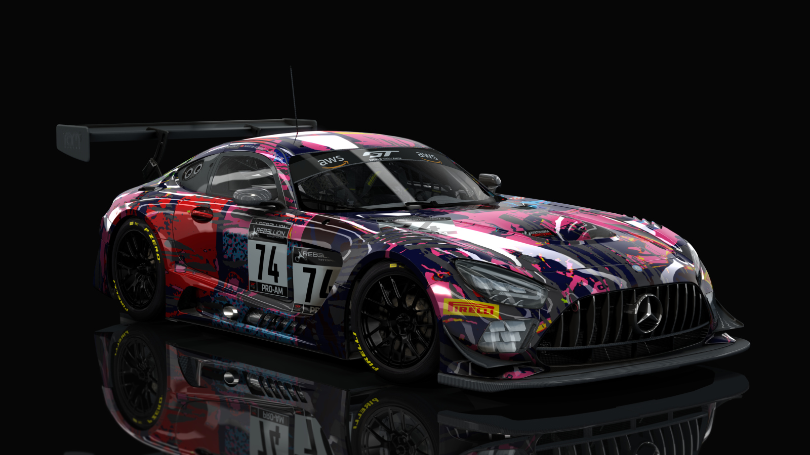 Mercedes-Benz AMG GT3 EVO 2020, skin Ram_Racing_#74