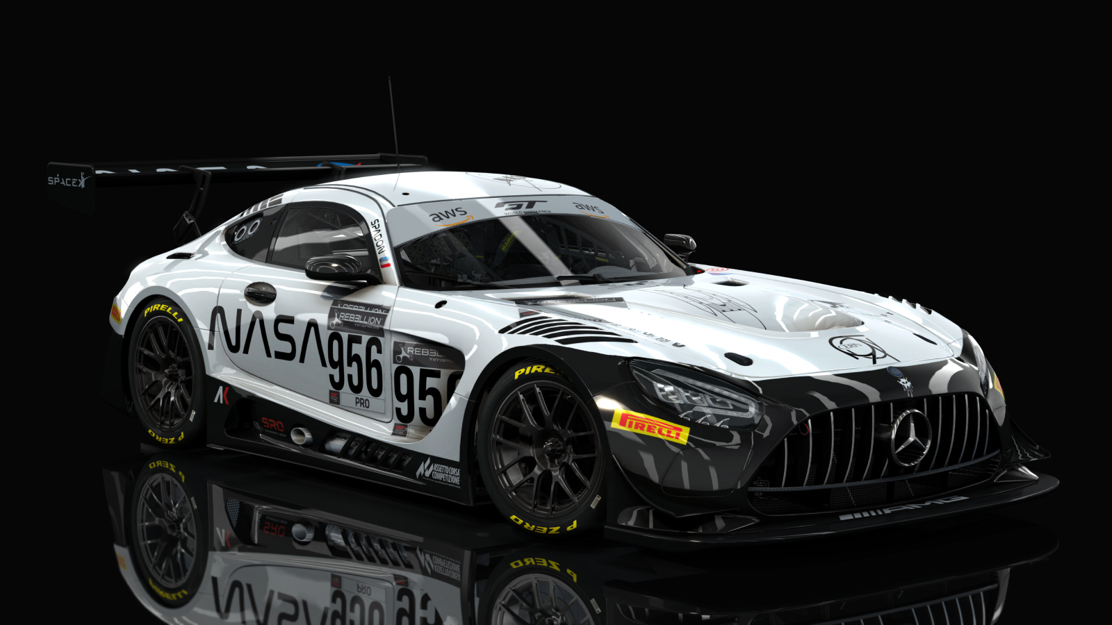 Mercedes-Benz AMG GT3 EVO 2020 Sprint, skin NASA #956