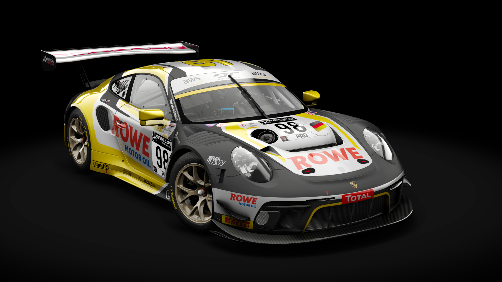 Porsche 911 GT3 R 2019 (991.2) Endurance, skin rowe_98_spa24h_2020