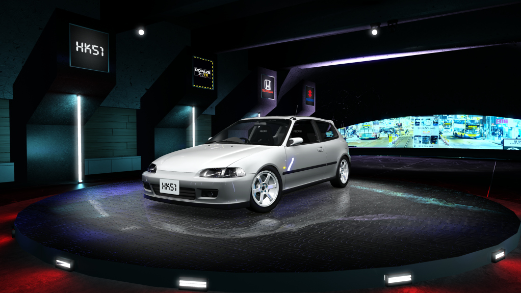 HK51 P1 Honda Civic EG6, skin Frost White