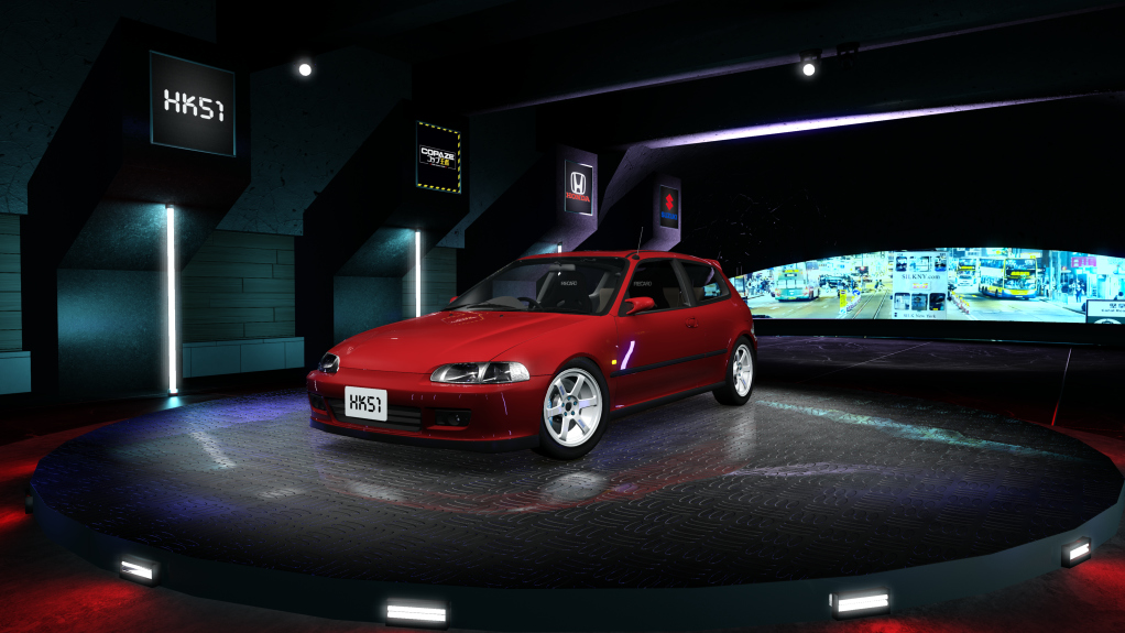 HK51 P1 Honda Civic EG6, skin Milano Red