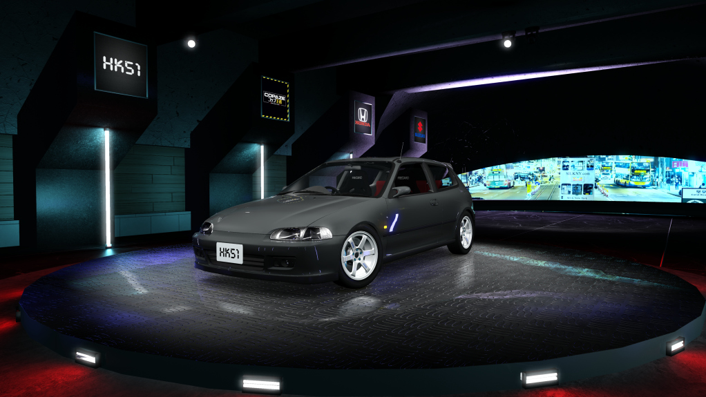 HK51 P1 Honda Civic EG6, skin Phantom Gray Pearl