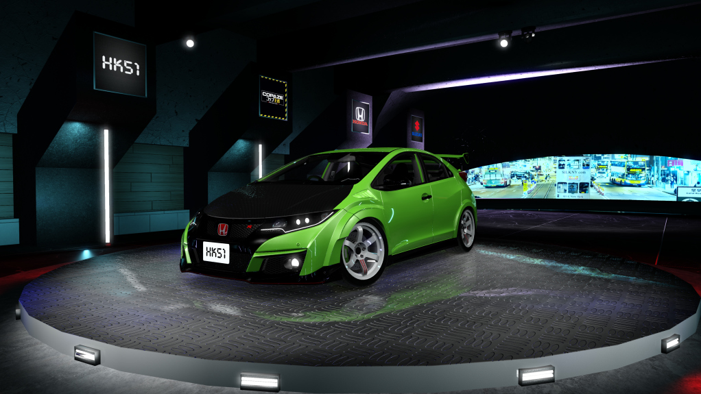 HK51 P1 Honda Civic FK2, skin lime_green