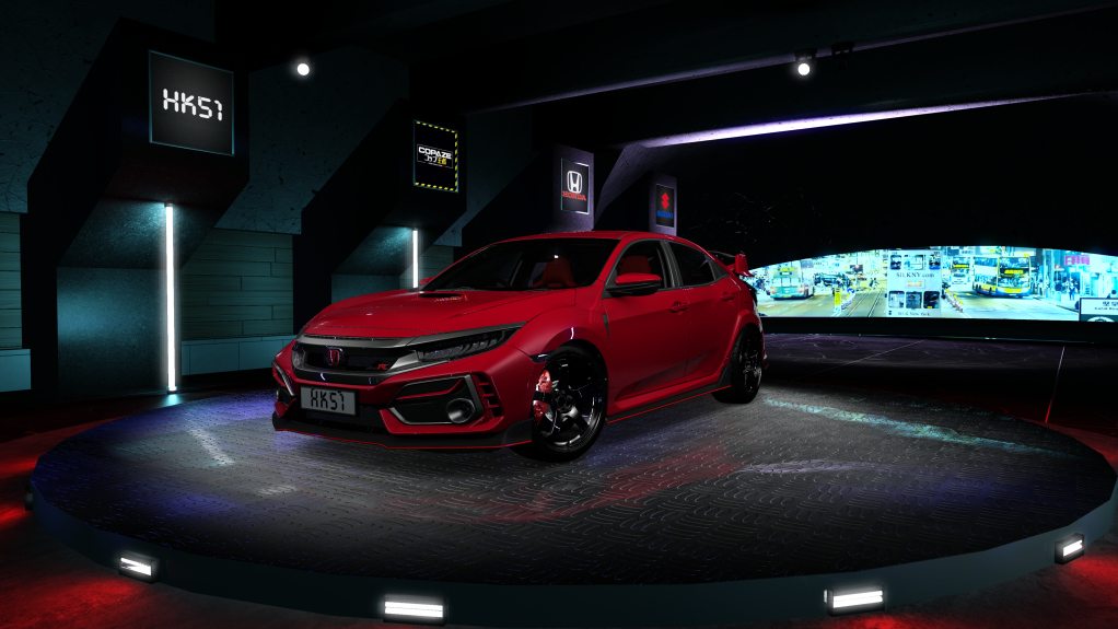 HK51 P1 Honda Civic FK8, skin Flame Red