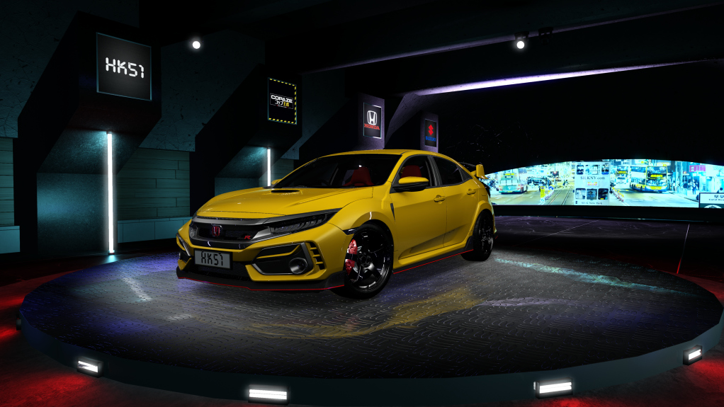 HK51 P1 Honda Civic FK8, skin Phoenix Yellow