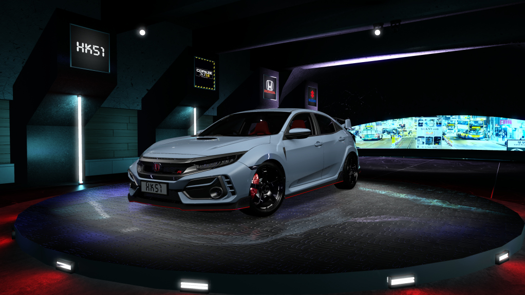 HK51 P1 Honda Civic FK8, skin Sonic Grey Pearl