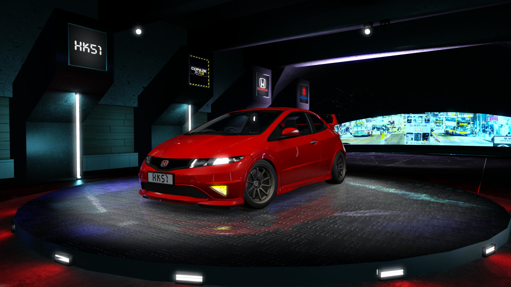 HK51 P1 Honda Civic FN2, skin Rallye Red