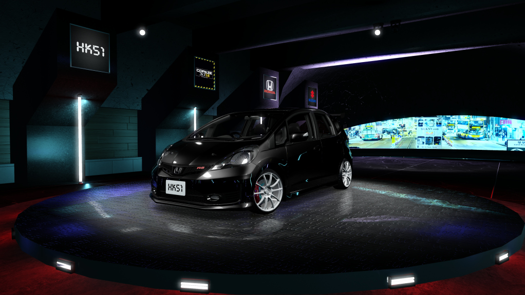HK51 P1 Honda FIT RS GE8, skin Crystal_Black_Pearl
