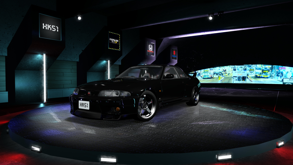 HK51 P1 Nissan Skyline GTR33, skin Black Metallic