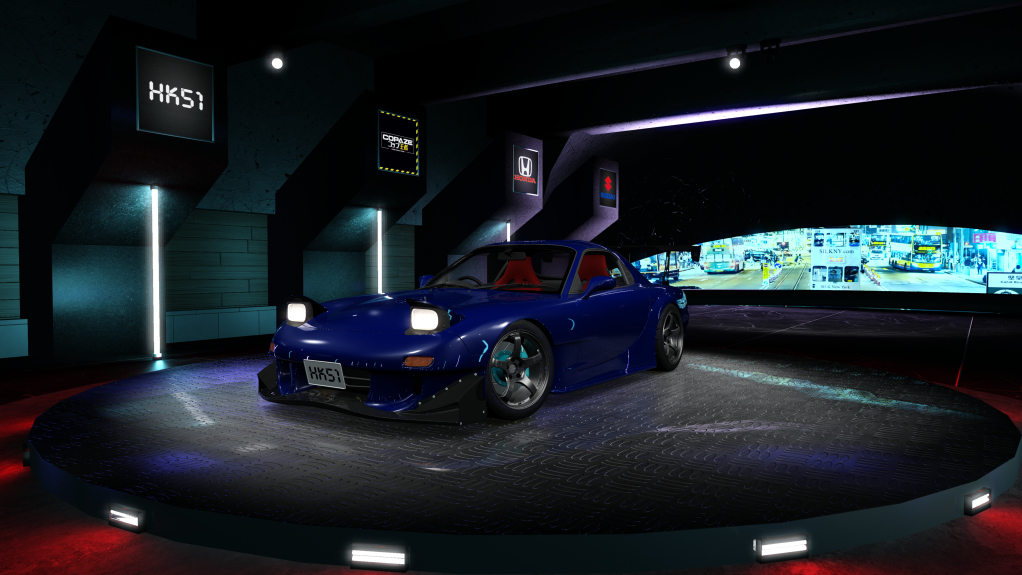 HK51 P1 Mazda RX7 FD3S, skin 12_envy_aqua_blue