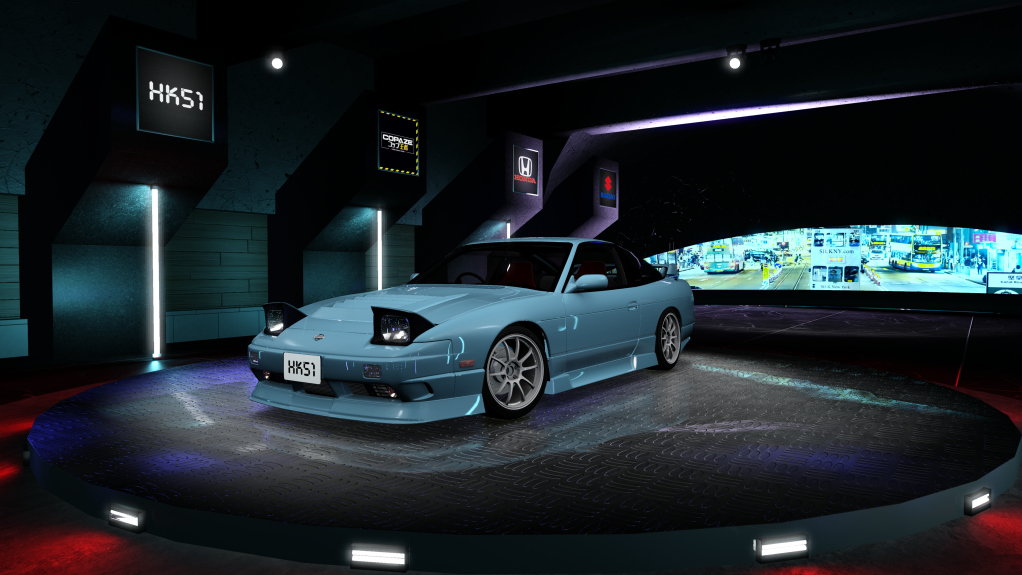 HK51 P1 Nissan Silvia S13, skin light_blue