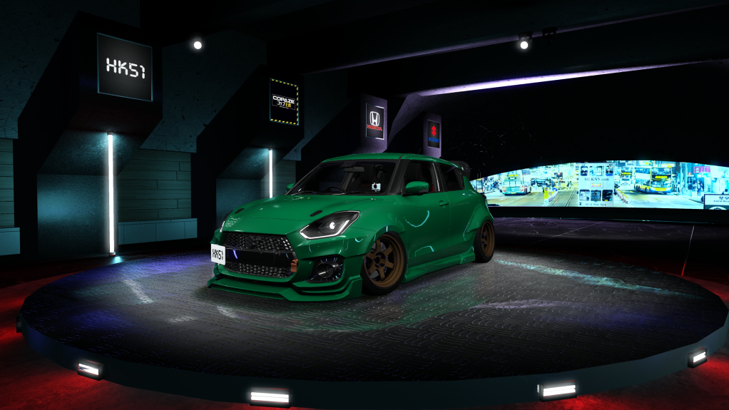 HK51 P1 Suzuki Swift Sport ZC33S, skin Lightning_Green