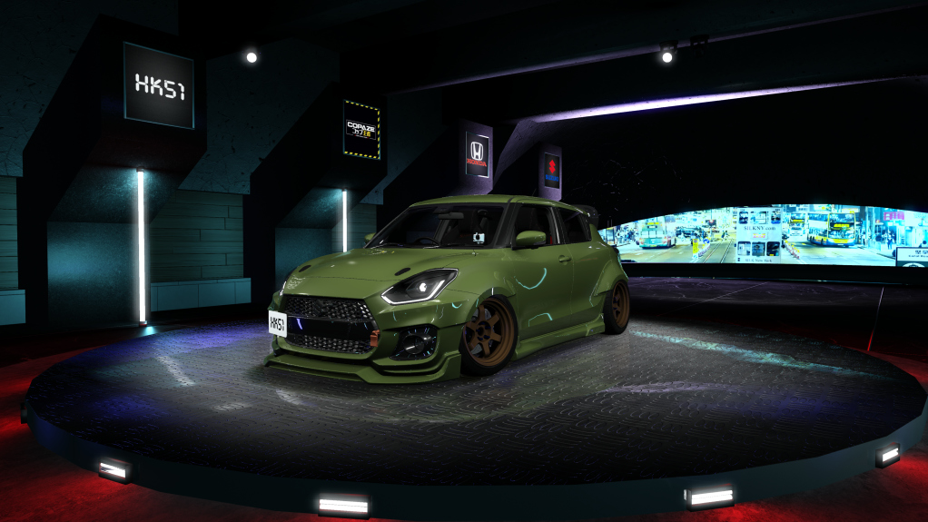 HK51 P1 Suzuki Swift Sport ZC33S, skin Slate Green MC