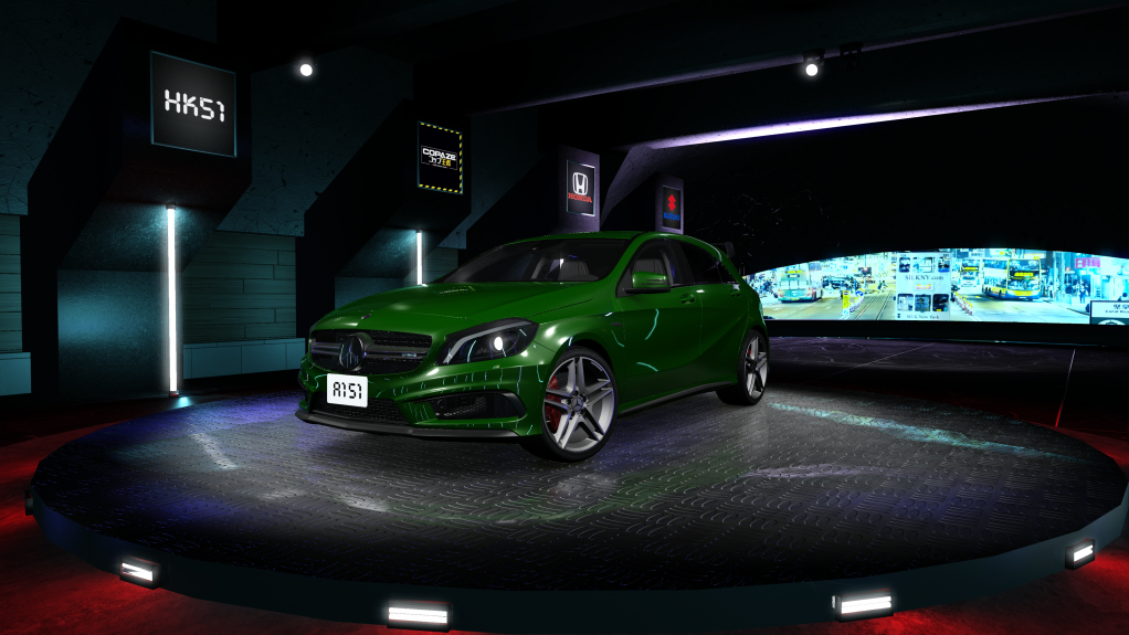 HK51 Traffic Mercedes-Benz A45 AMG, skin elbaite_green