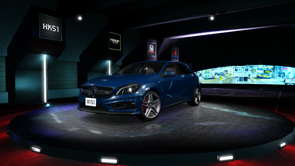 HK51 Traffic Mercedes-Benz A45 AMG, skin south_seas_blue