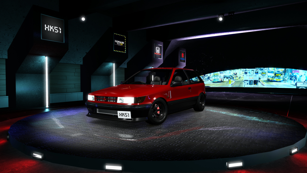 HK51 Traffic Mitsubishi Colt, skin 02_Red_Black