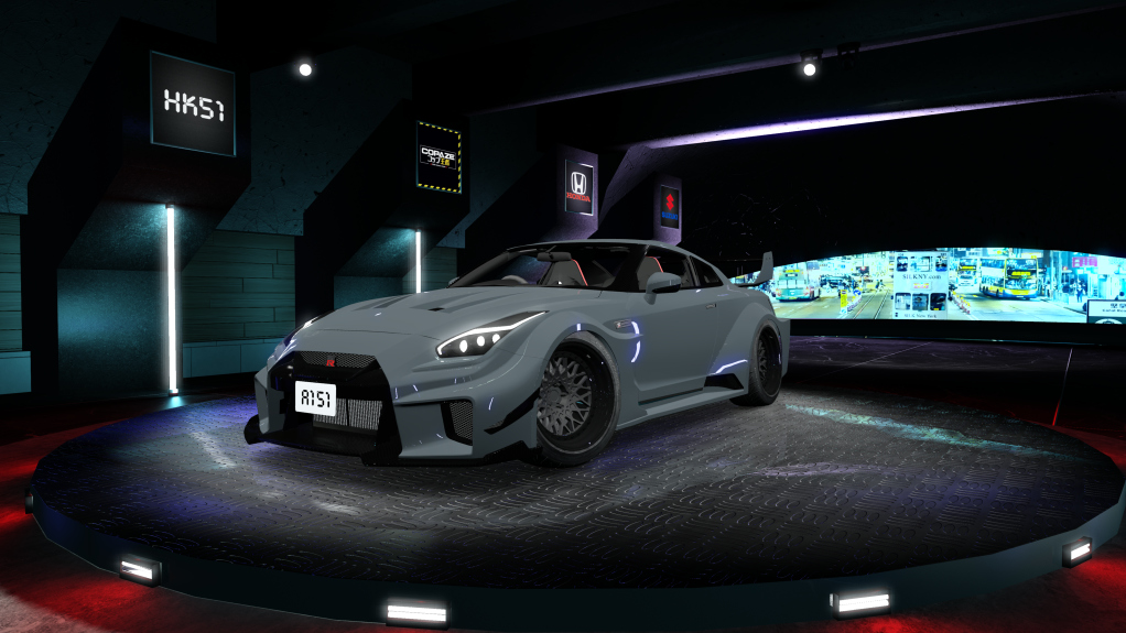 HK51 Traffic Nissan GTR35, skin Gunmetallic