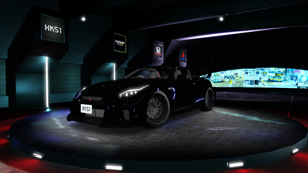 HK51 Traffic Nissan GTR35, skin Jetblack
