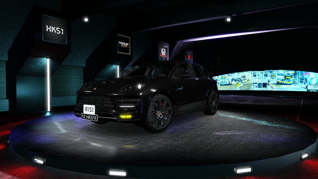 HK51 Traffic Porsche Macan, skin 06_jet_black_metallic