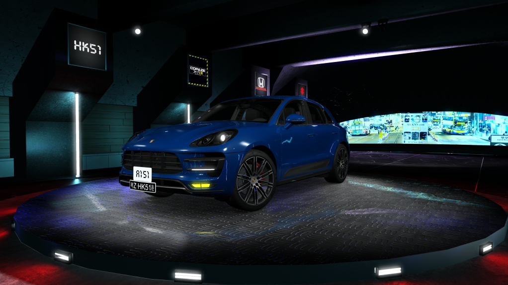 HK51 Traffic Porsche Macan, skin 09_sapphire_blue_metallic