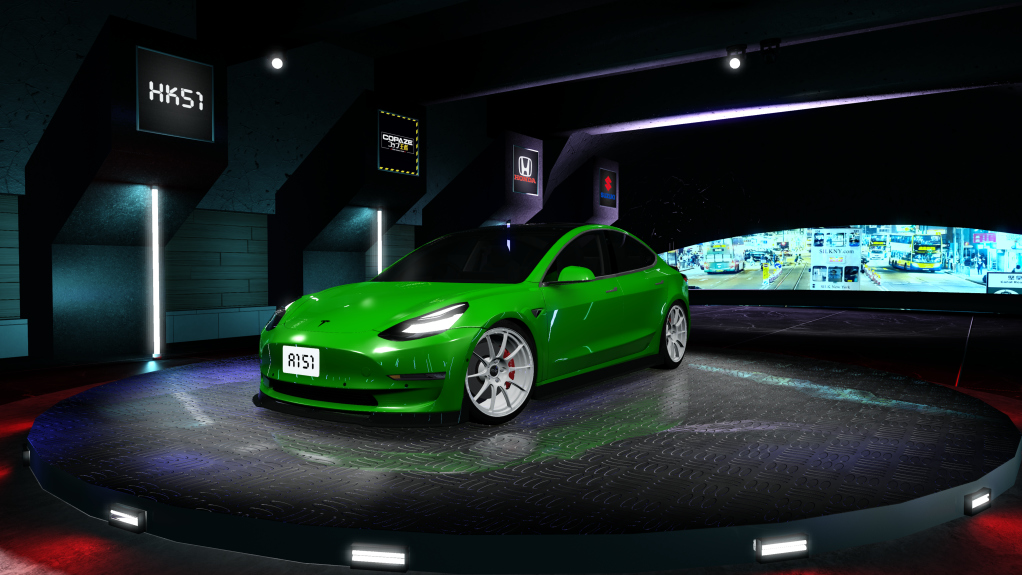 HK51 Traffic Tesla Model 3, skin Green