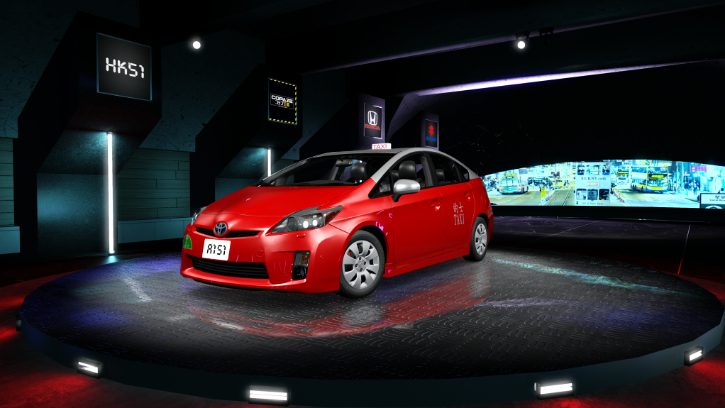 HK51 Traffic Toyota Prius Taxi, skin HK_Red_TAXI