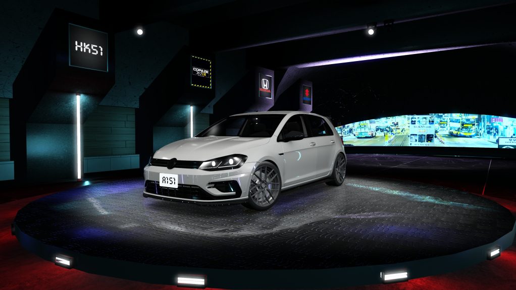 HK51 Traffic Volswagen Golf R, skin 01_Frozen_white