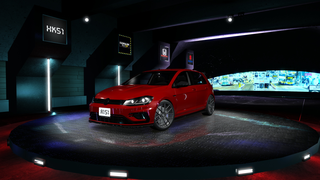 HK51 Traffic Volswagen Golf R, skin 02_Performance_red