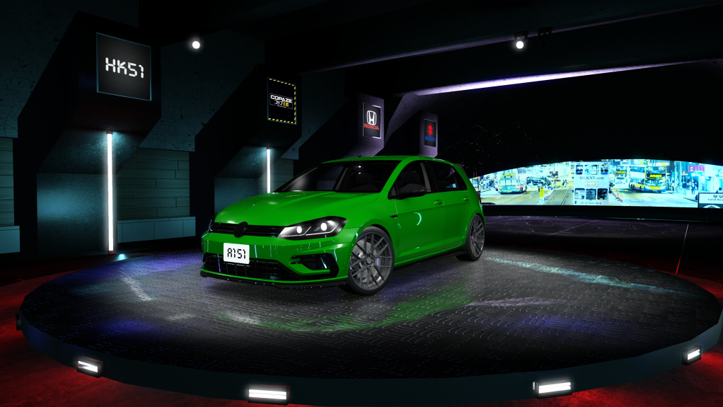 HK51 Traffic Volswagen Golf R, skin 03_Ultimate_green