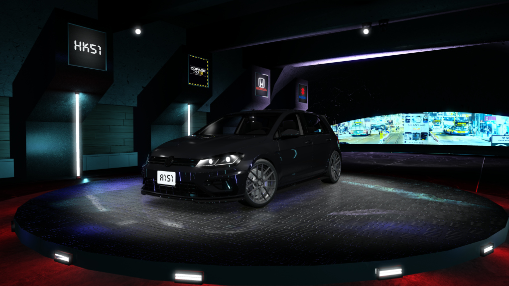 HK51 Traffic Volswagen Golf R, skin 04_Black_matt