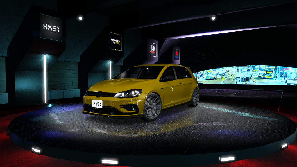 HK51 Traffic Volswagen Golf R, skin 05_Super_yellow