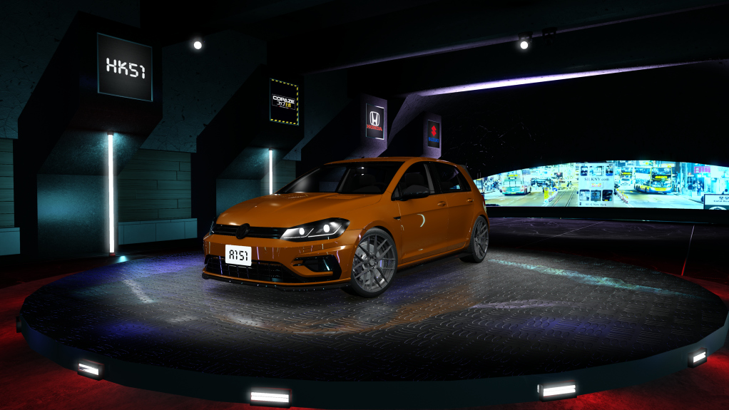 HK51 Traffic Volswagen Golf R, skin 06_Burn_orange