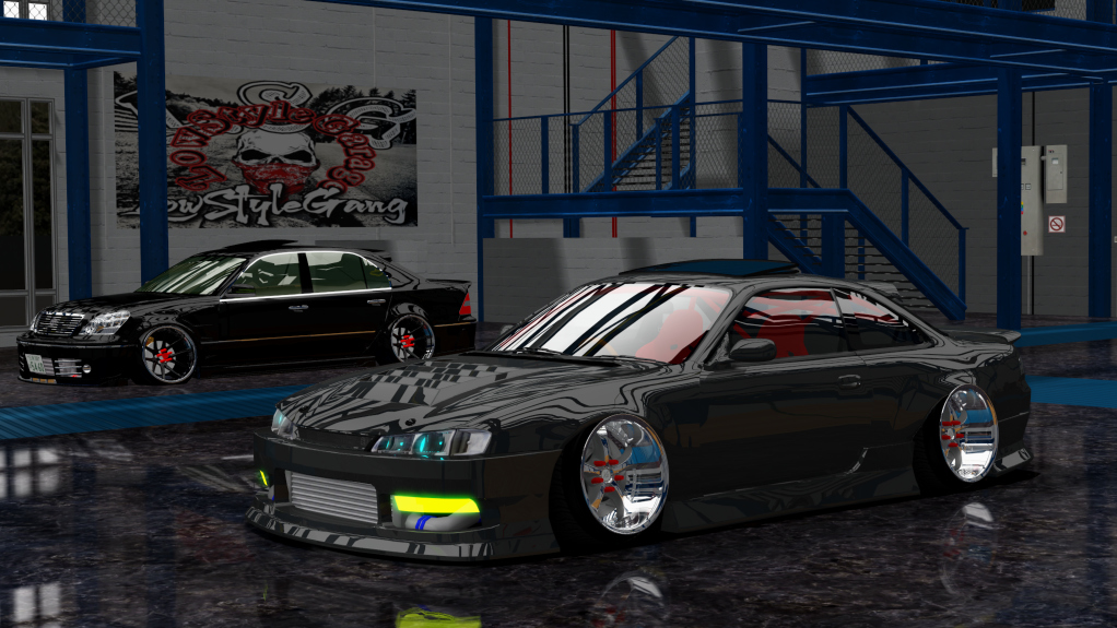 LSG SILVIA S14 kouki, skin silver