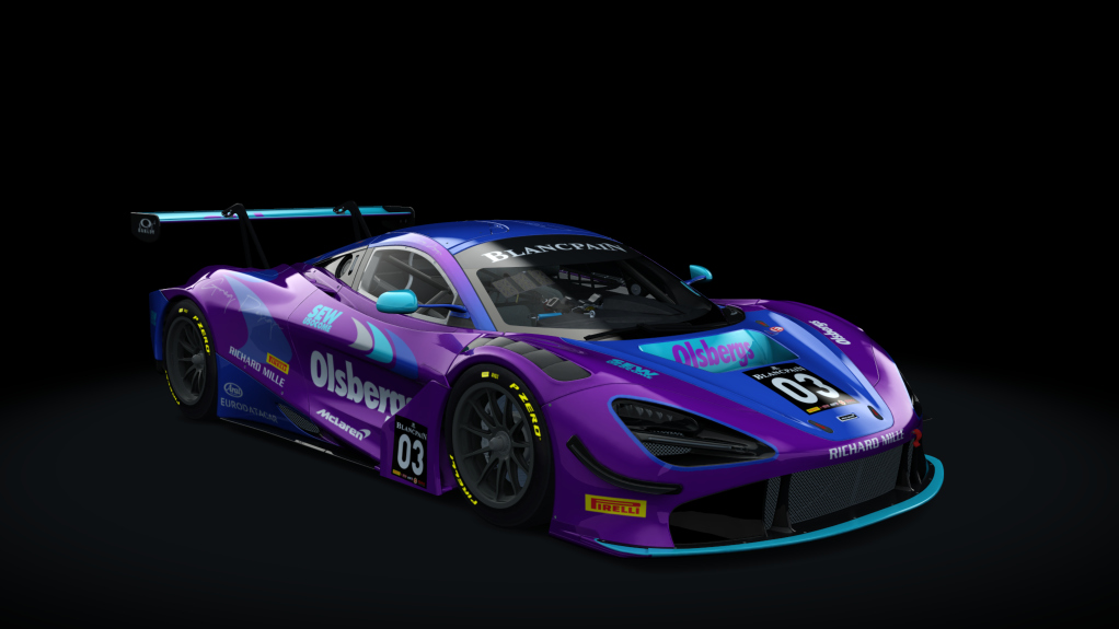 McLaren 720S GT3, skin Olsbergs_purple