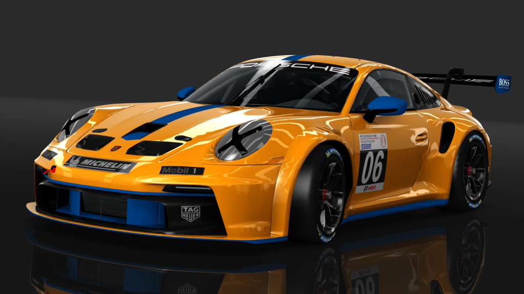 Porsche 911 GT3 Cup, skin arancia