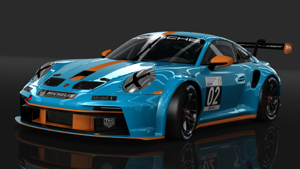 Porsche 911 GT3 Cup, skin cielo-blu