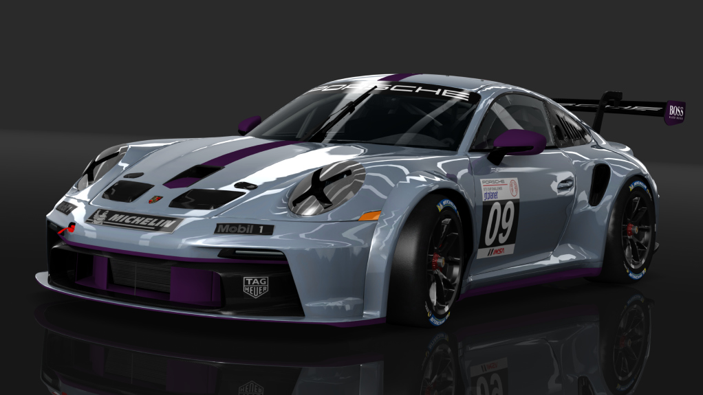 Porsche 911 GT3 Cup, skin titanio