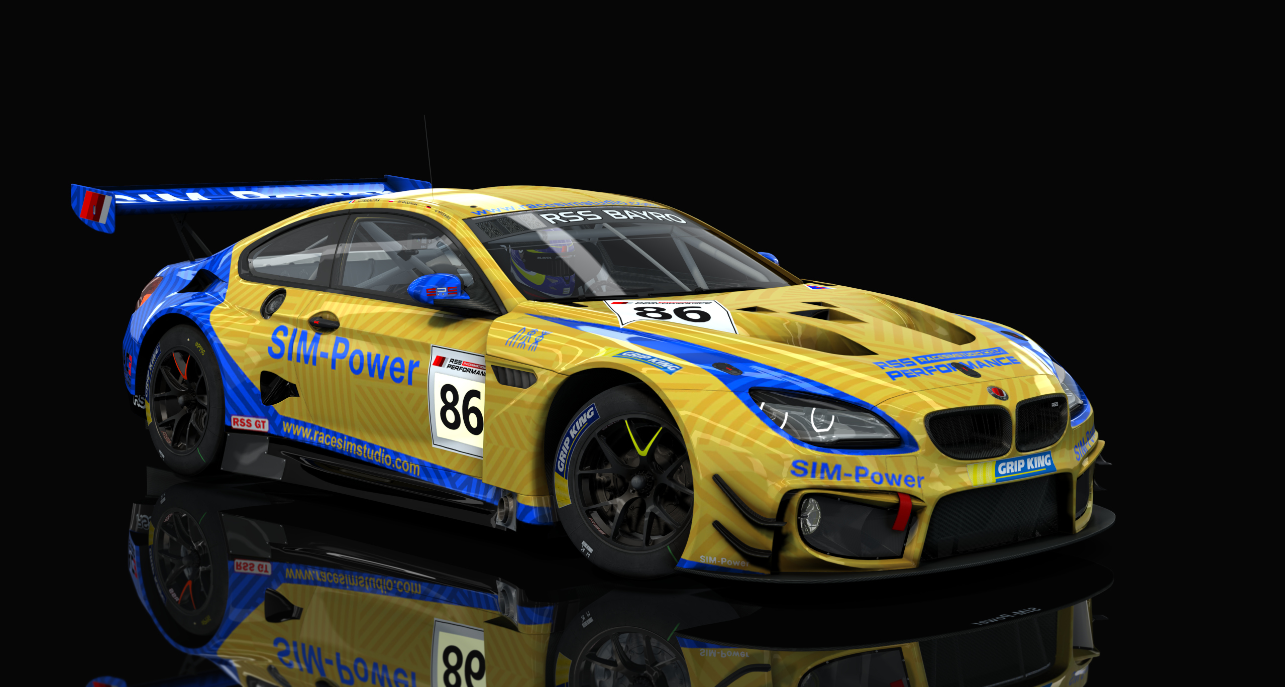 BMW M6 V8 GTE, skin 05_sim_power_blue_gtm