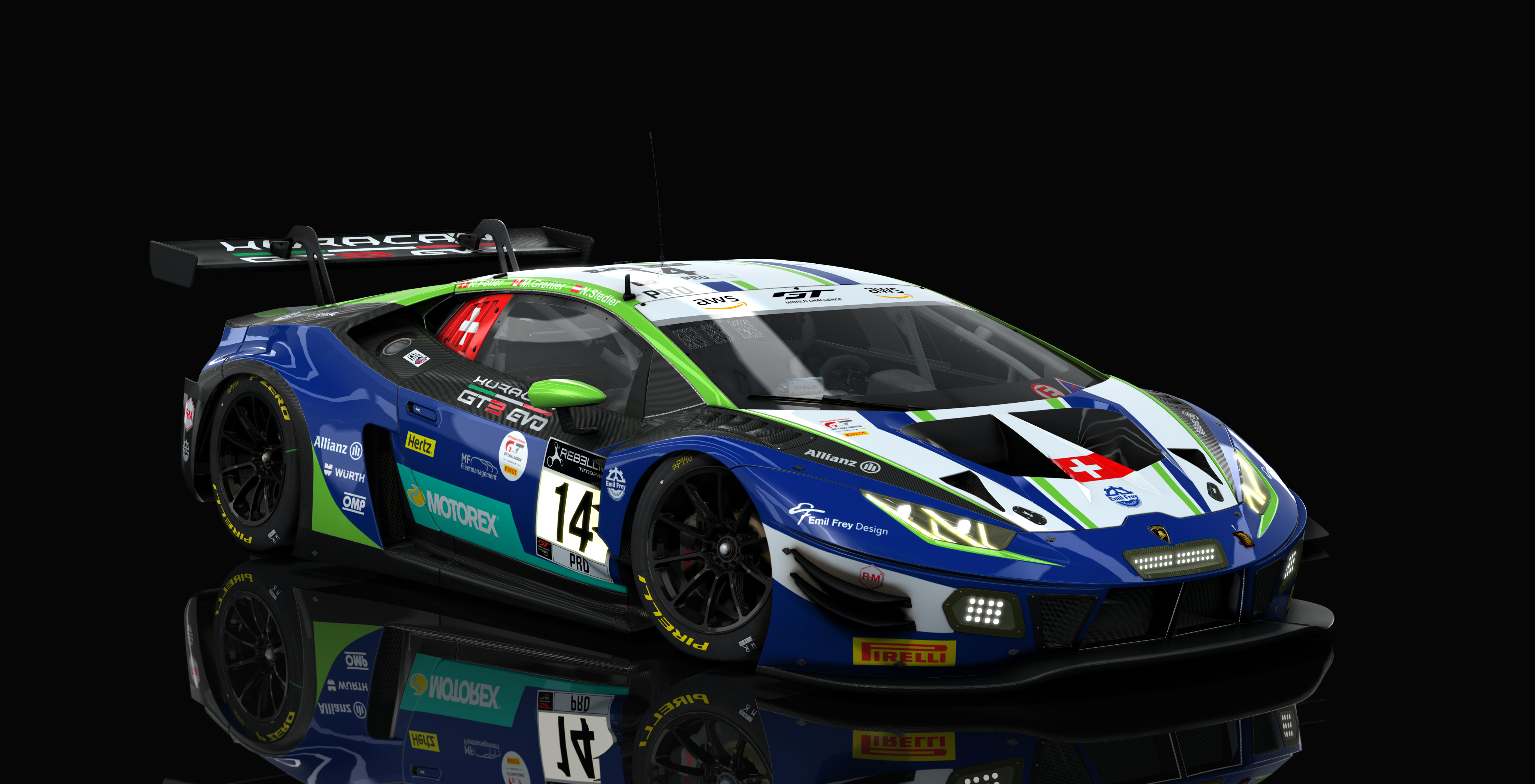 Lamborghini Huracan GTE V10, skin Emil Frey Racing #14 24h Spa